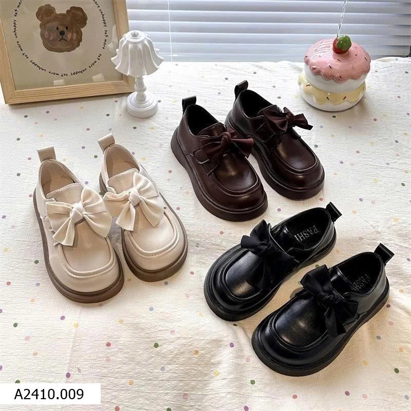 GIÀY LOAFER NƠ XINH CHO BÉ GÁI  Giá sỉ 25-26: 130k      27-31: 140k      32-35: 155k