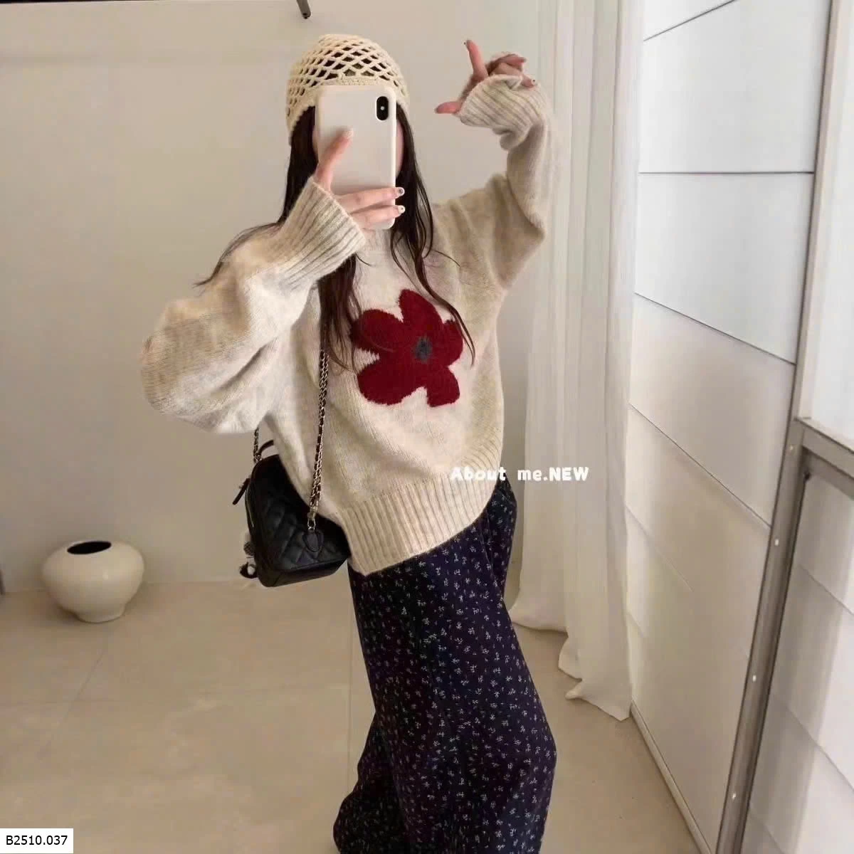ÁO LEN HOA XINH   Giá sỉ 159k