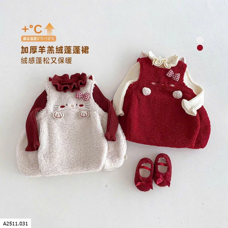 SÉT VÁY BÍ LÔNG CỪU LÓT NHUNG  Giá sỉ áo len 125k  váy 171k 