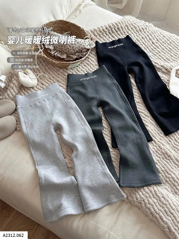 Quần loe lót nỉ ấm Giá sỉ sz 90-120: 143k Sz 130-160: 159k
