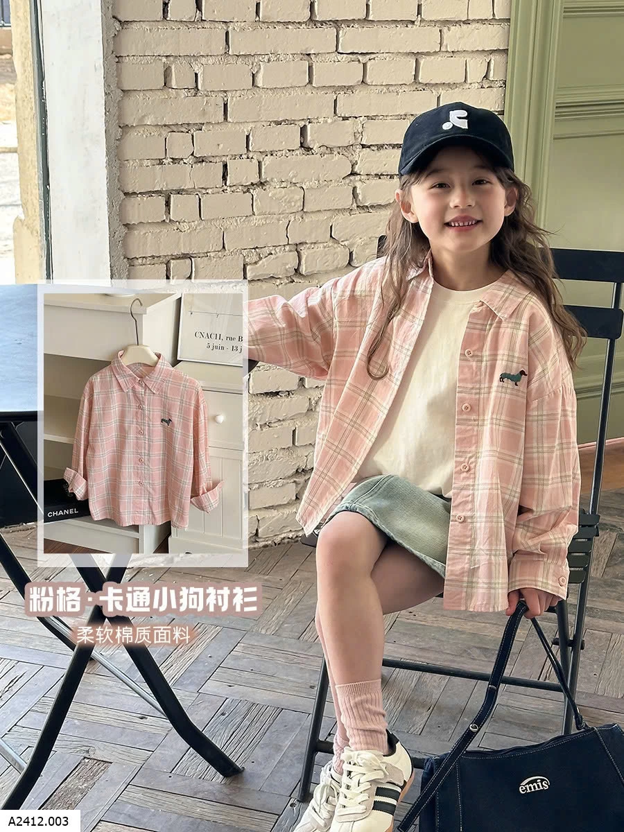 ÁO SƠ MI BÉ GÁI AMBB Giá sỉ Sz 90-150: 141k 160: 156k 170: 170k