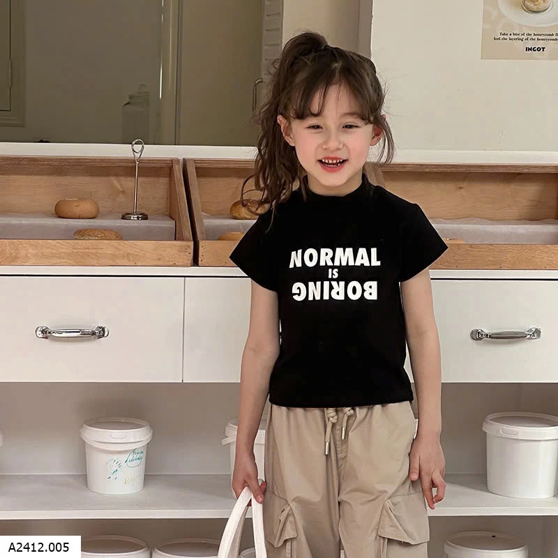 ÁO PHÔNG CHỮ AMBB BÉ GÁI Giá sỉ Sz 90-150: 75K 160: 86K 170: 96k