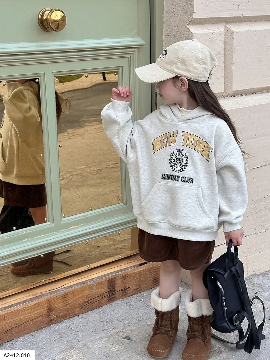 ÁO NỈ HODDIE NEW YORK AMBB Giá sỉ 90-150: 184K 160: 202K 170: 220K