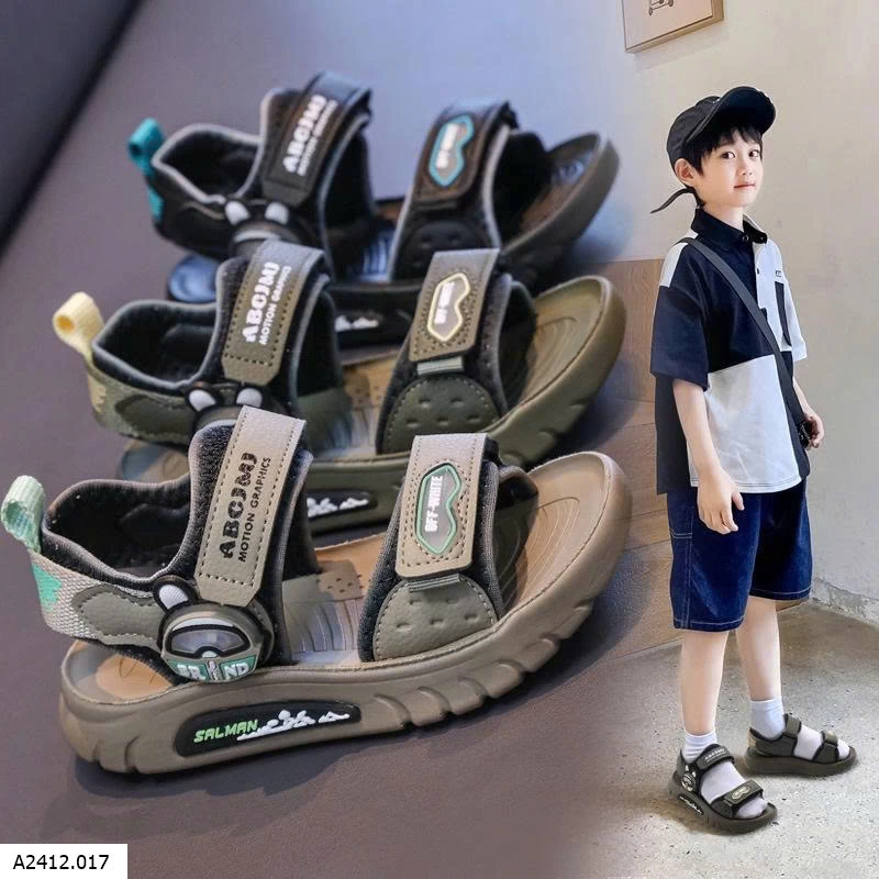 SANDAL TRẺ EM QUAI DÁN THỂ THAO SALMAN Giá sỉ size 27-32: #165k size 33-38: #175k