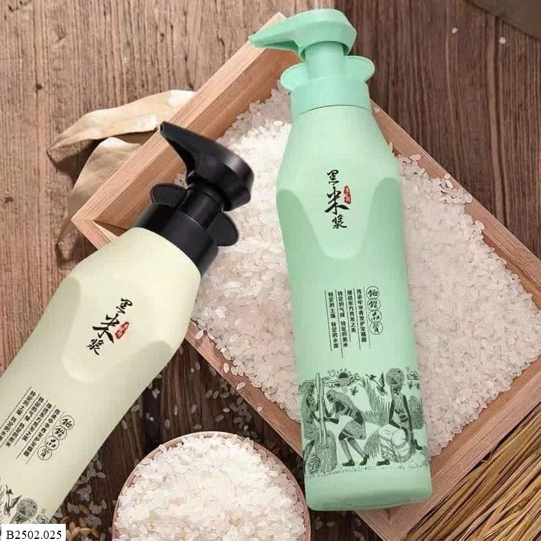 BỘ DẦU GỘI DƯỠNG SINH GẠO ĐEN SIÊU MƯỢT  Sỉ 239k/ 1 cặp 2 chaiI