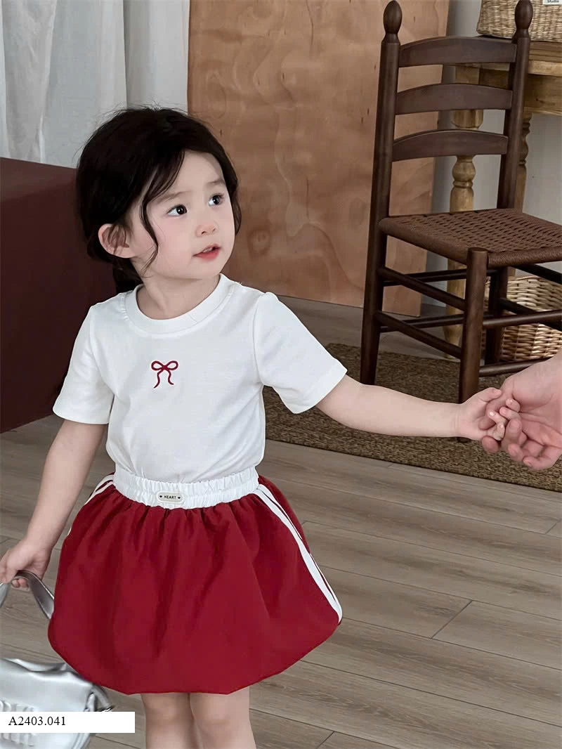 Áo phông nơ dễ thương cho bé   Sỉ 97k