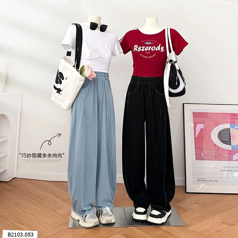 QUẦN JEAN TENCEL ỐNG RỘNG CHO NỮ     Sỉ 135k