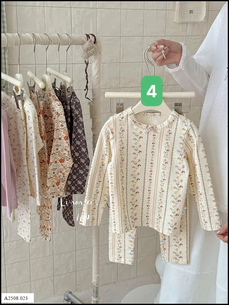 BỘ NGỦ HOA BÉ GÁI LINANXI   Giá sỉ 143k