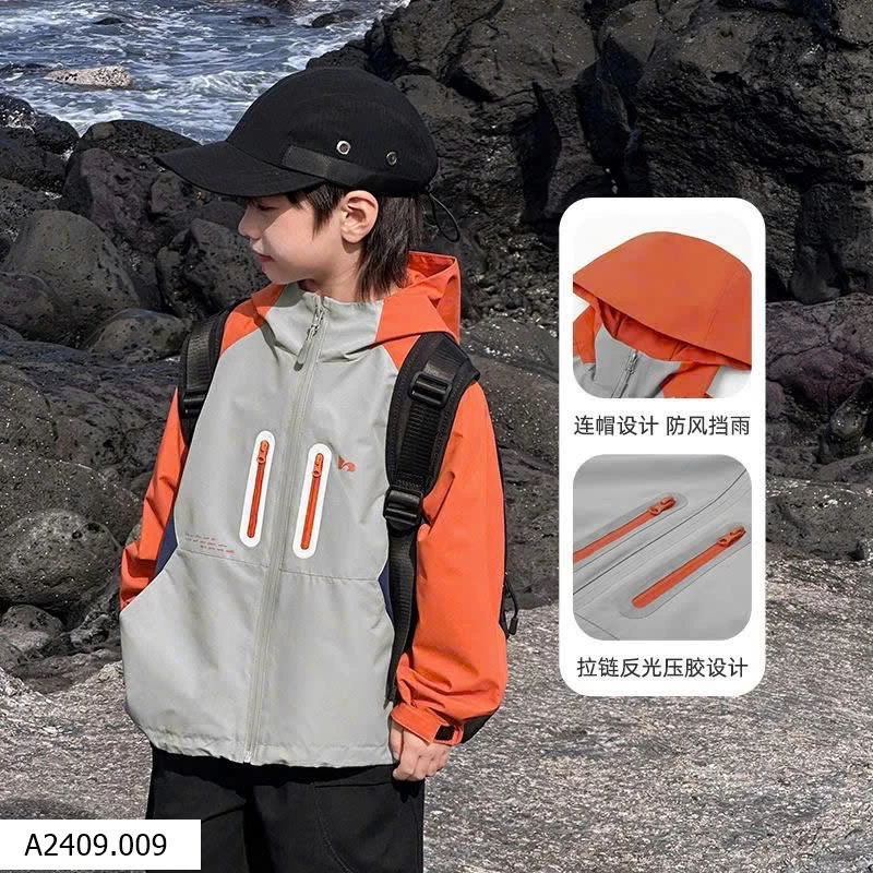 ÁO GIÓ PHỐI TAY CAM    Giá sỉ 109k