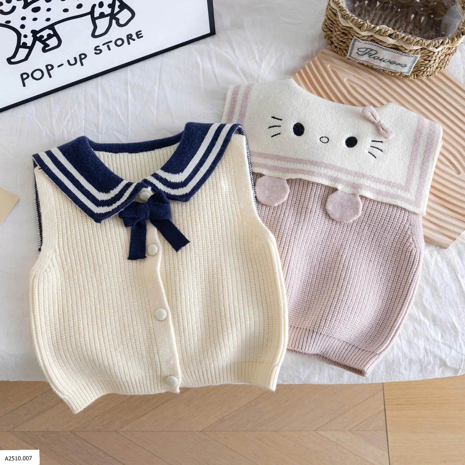 ÁO GILE LEN THỦY THỦ BÉ GÁI   Giá sỉ 154k