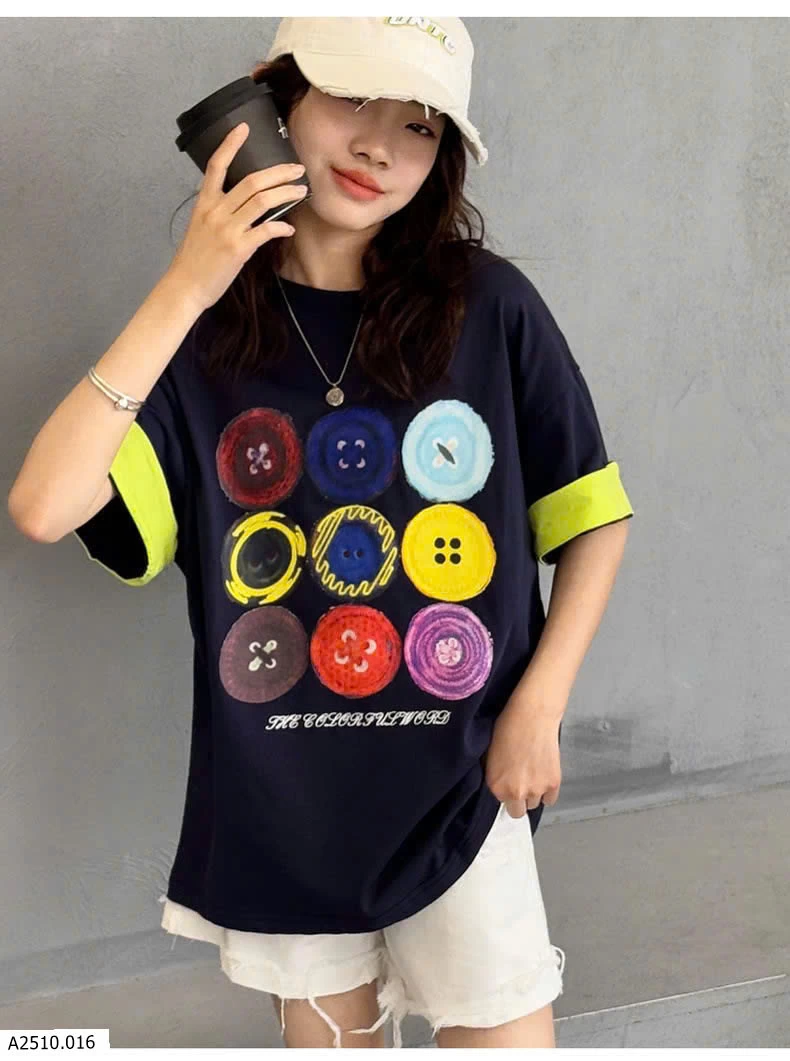 ÁO THUN IN HÌNH CÚC SẮC MÀU   Giá sỉ 150k