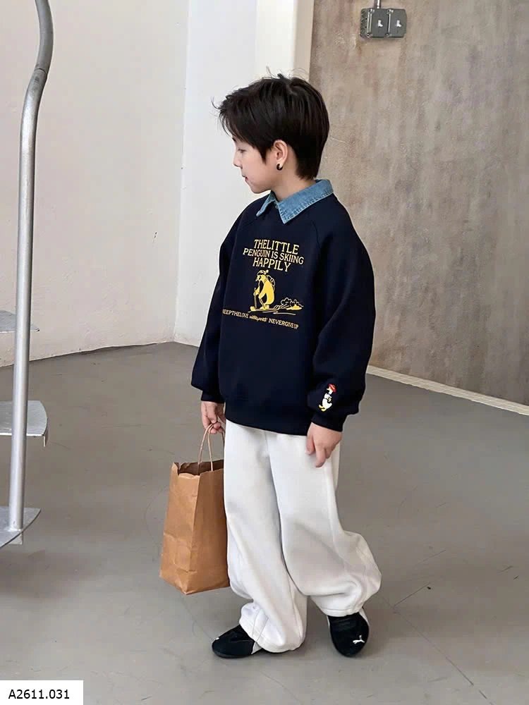 ÁO NỈ CHIM CÁNH CỤT LÓT LÔNG AMBB  A2611.031 Giá sỉ 90-150: 163k  sz 160: 180k  sz 170:  196k 