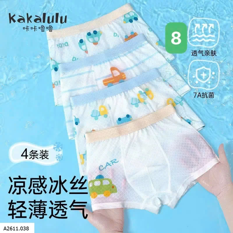SET 4 QUẦN CHIP ĐÙI BĂNG LỤA KAKALULU CHO BT  Giá sỉ 161k