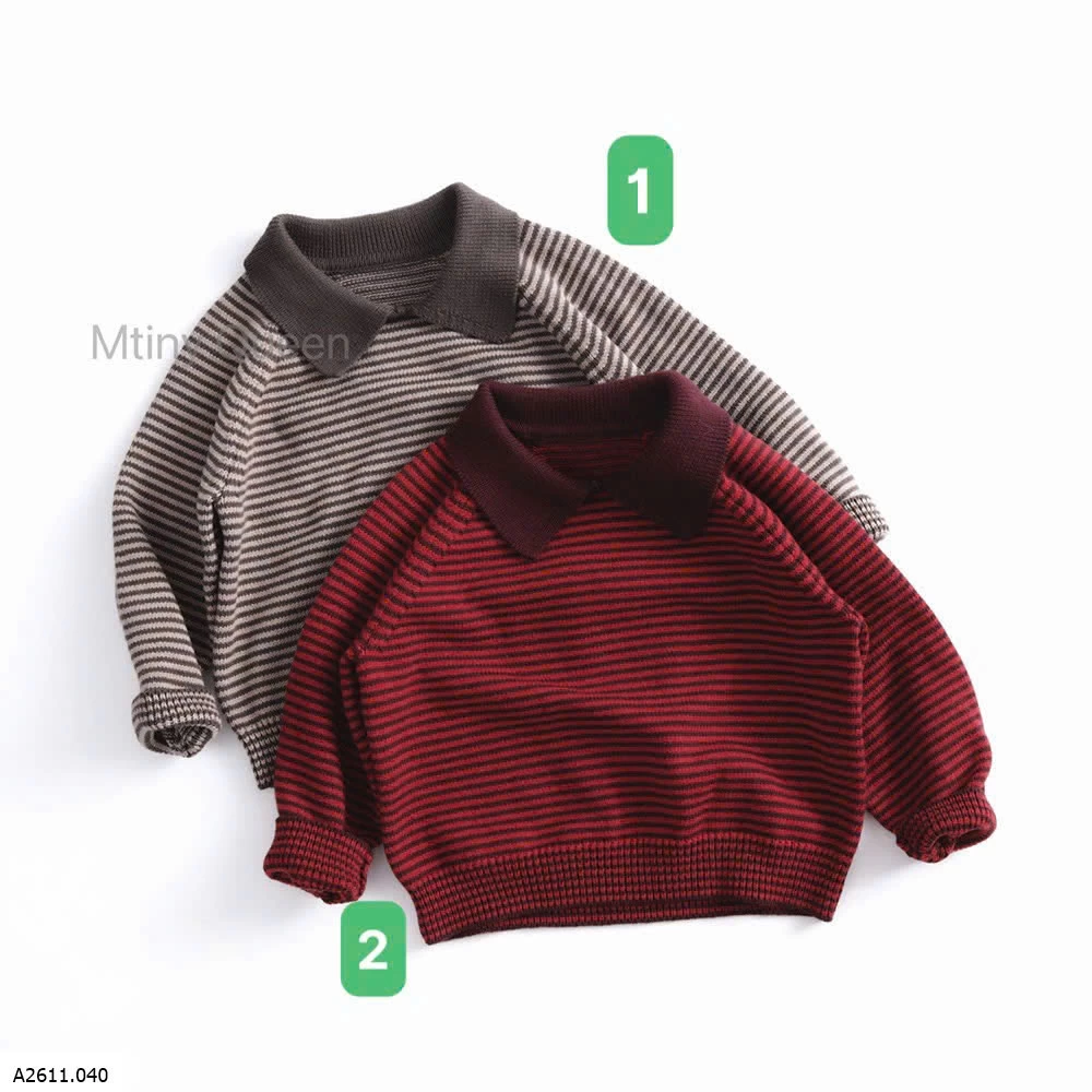 ÁO POLO LEN KẺ MTINY QUEEN  Giá sỉ 167k