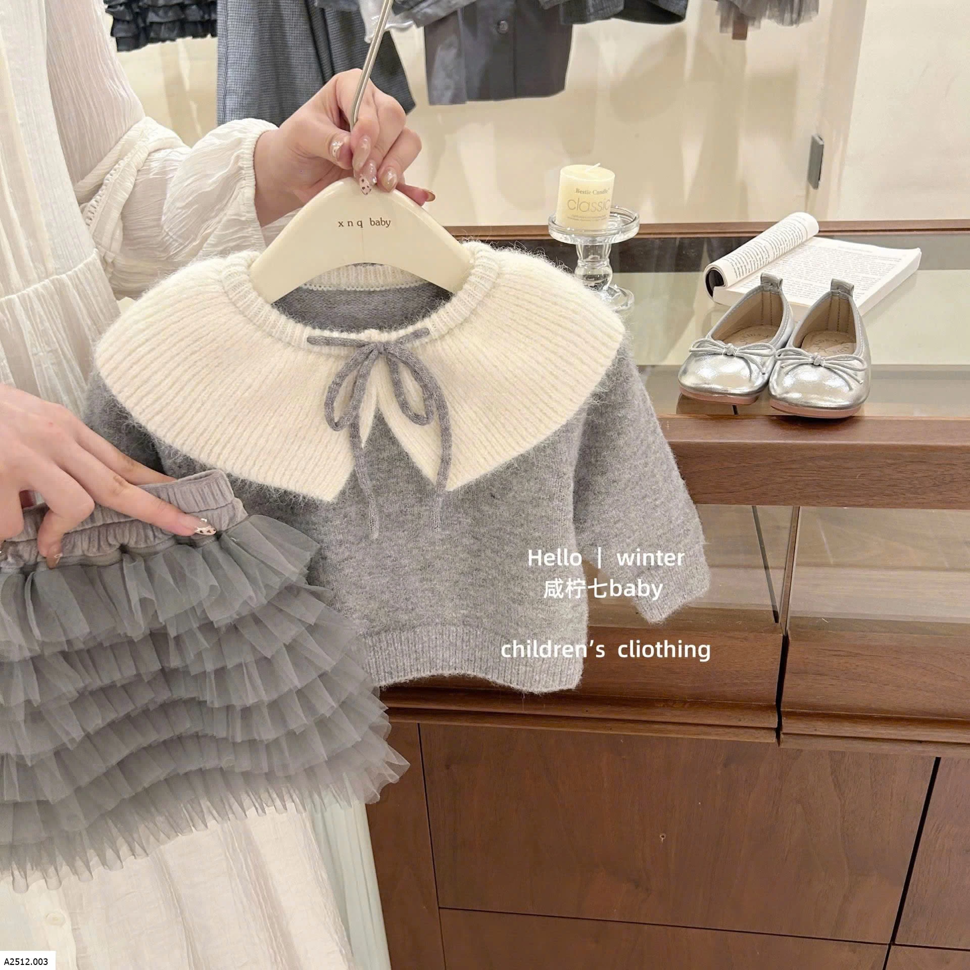 SET ÁO LEN MIX CV TUTU BG Giá sỉ áo: 177k  cv: 147k 