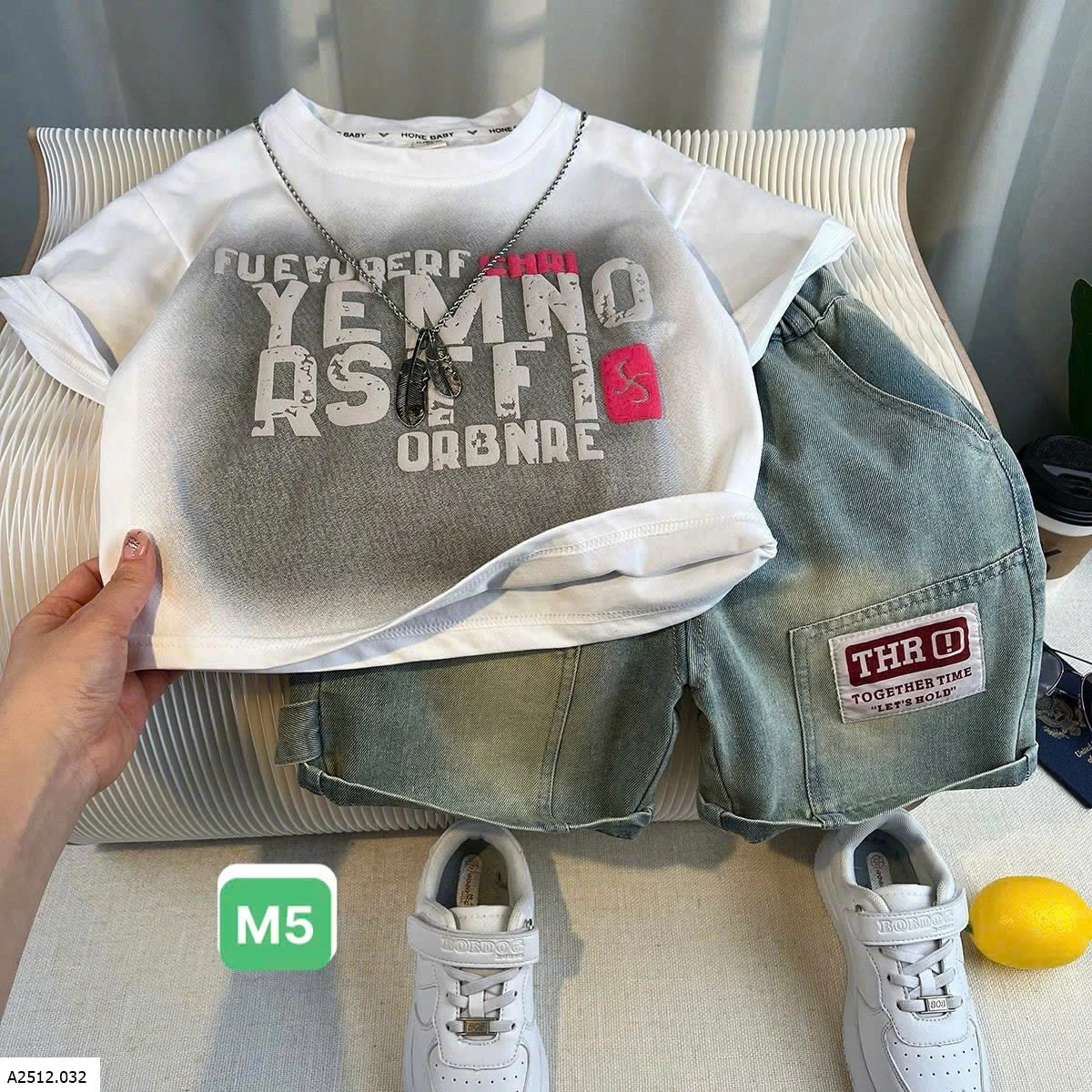 SET ÁO THUN PHỐI QUẦN SHORT JEANS BT  Giá sỉ 138k