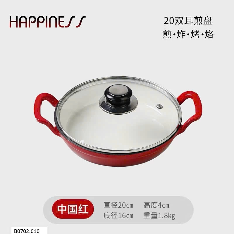 Chảo gang chính hãng Kitchen Happiness Sỉ 210k 