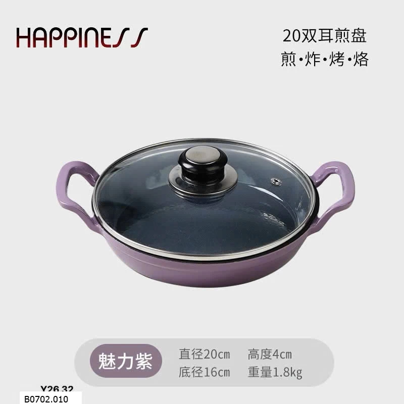Chảo gang chính hãng Kitchen Happiness Sỉ 210k 