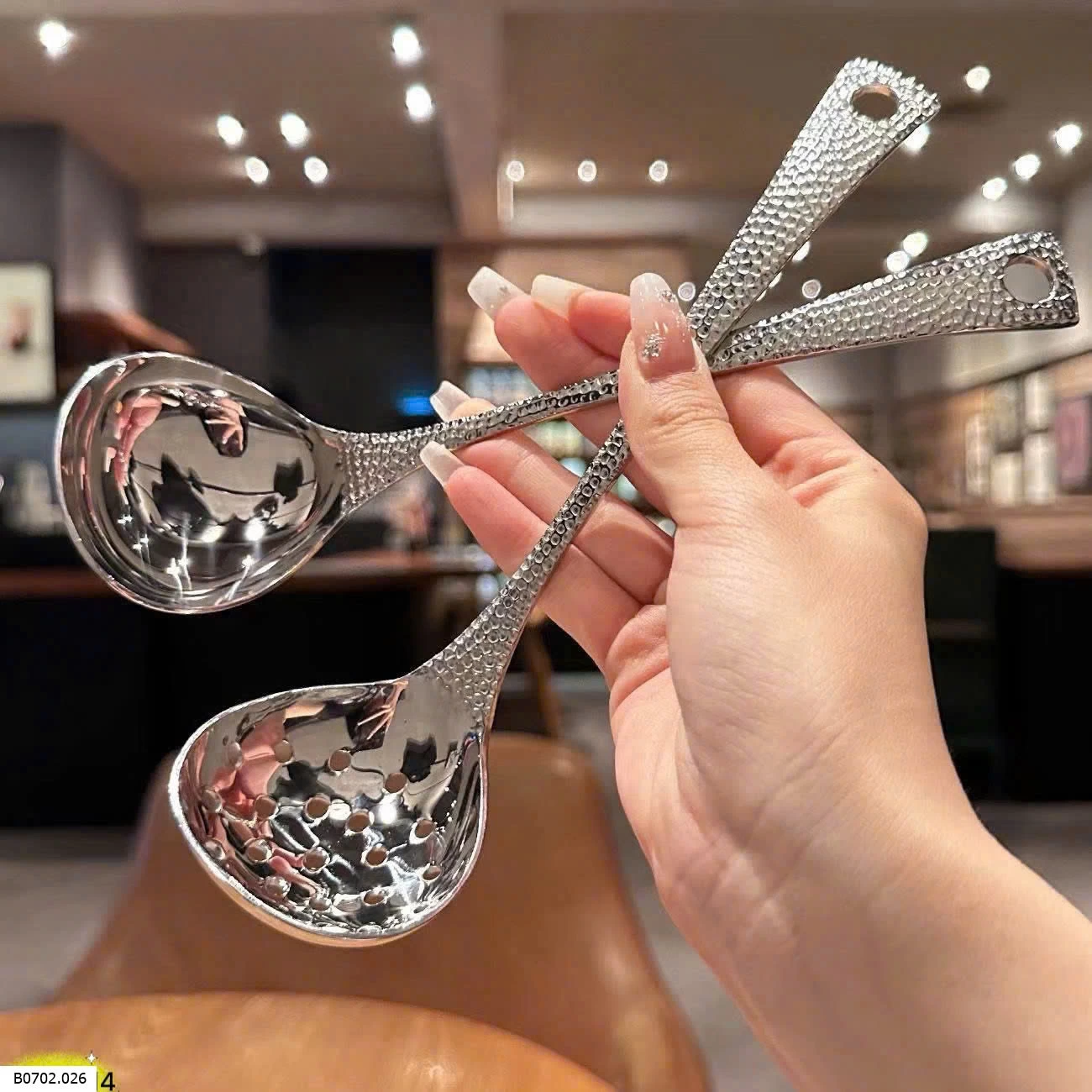 MUÔI MÚC CANH INOX Sỉ 25k/1 set / 2c gồm 1 muôi canh- 1 muôi thủng