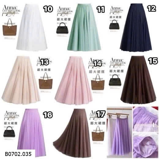 CHÂN VÁY VOAN XOÈ ANNA   Sỉ 130ka