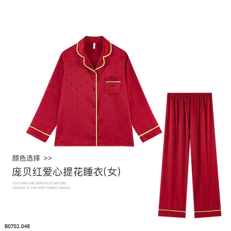 BỘ ĐỒ NGỦ – ĐỎ RỰC CHO NĂM MỚI 2025 RỰC RỠ  Sỉ 128k