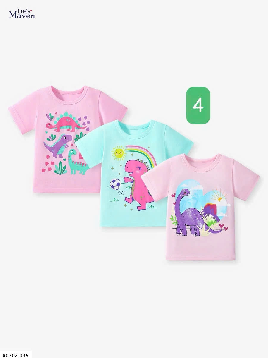 Set 3 áo thun nhà Little Maven  Sỉ 150k/1 set 3 chiếc