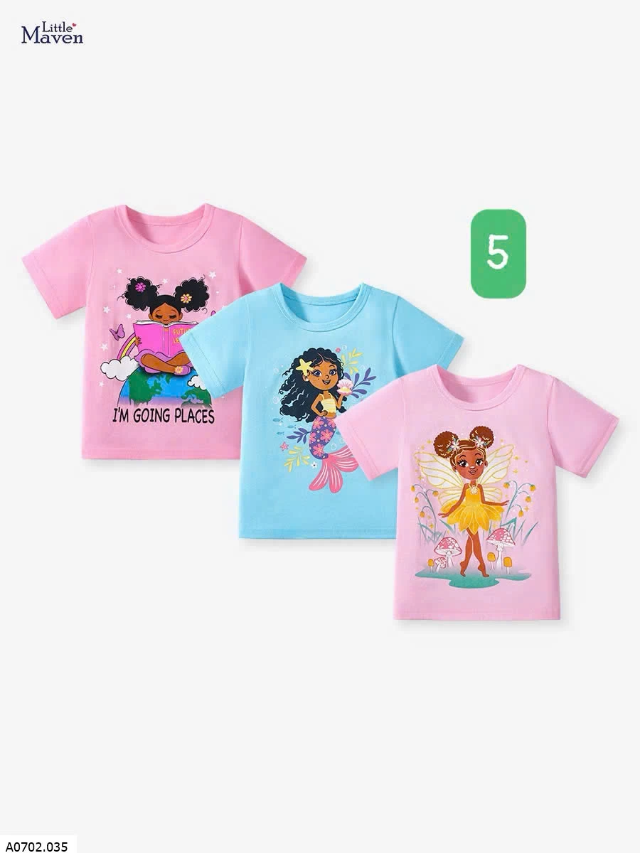 Set 3 áo thun nhà Little Maven  Sỉ 150k/1 set 3 chiếc