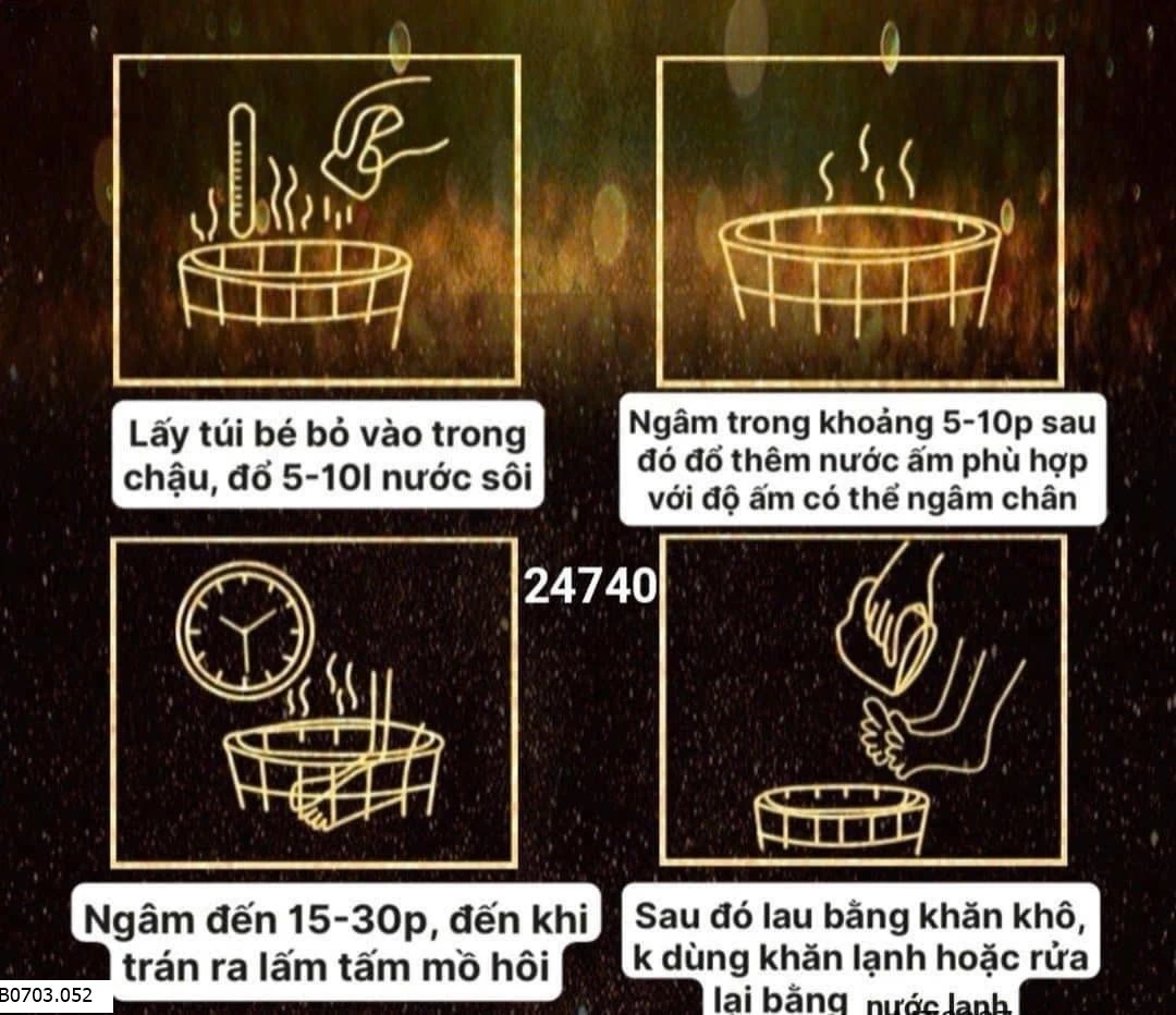 TÚI 30 GÓI THẢO MỘC NGÂM CHÂN ĐÔNG Y FUYAYA  Sỉ 90k/1 tui 
