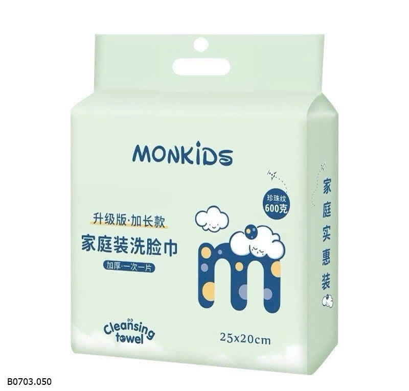 KHĂN GIẤY RỬA MẶT 1 LẦN ĐA NĂNG  MONKIDS Sỉ 100k/1 bịch 