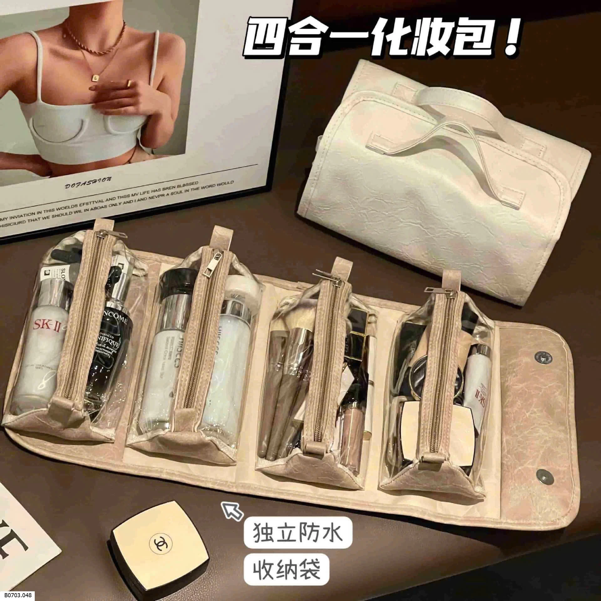 TÚI ĐỰNG MĨ PHẨM ĐỒ CÁ NHÂN GẤP GỌN  Sỉ 80k