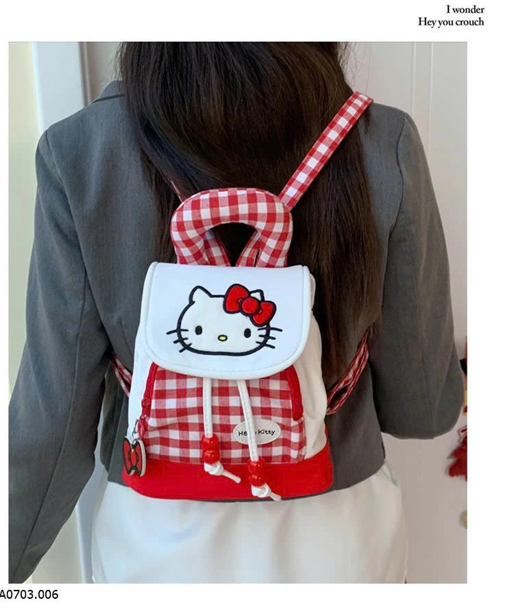BALO KITTY CARO ĐỎ Sỉ 99k 