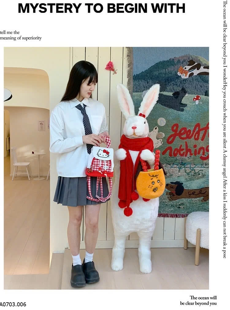 BALO KITTY CARO ĐỎ Sỉ 99k 