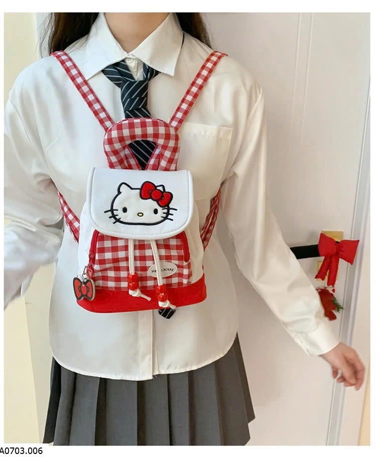 BALO KITTY CARO ĐỎ Sỉ 99k 