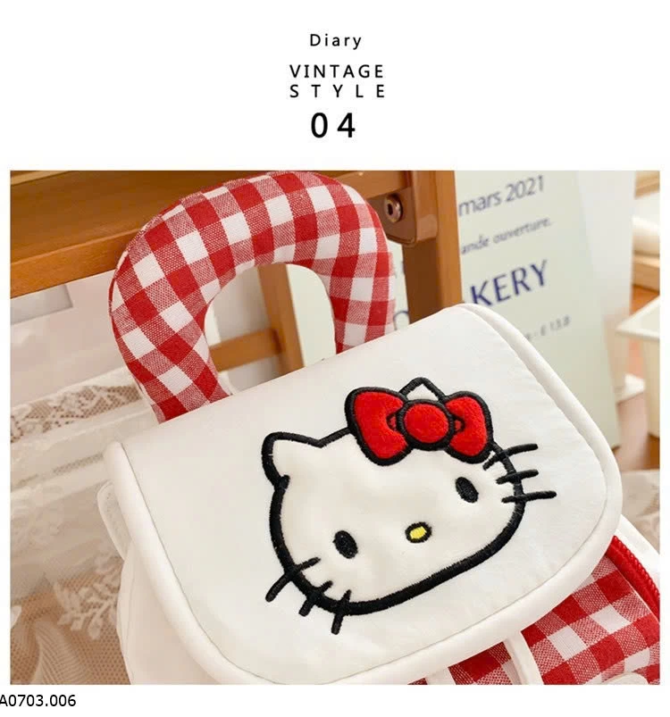 BALO KITTY CARO ĐỎ Sỉ 99k 
