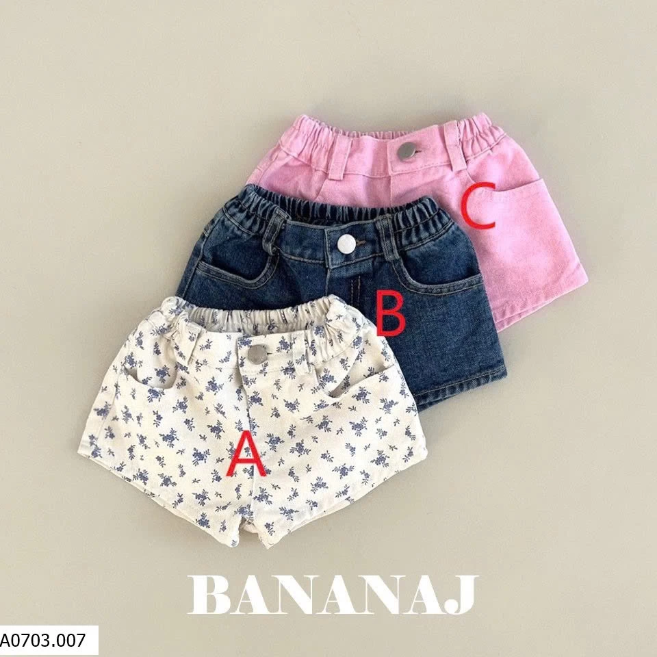 QUẦN SHORT KAKI JEAN BÉ GÁI Sỉ 140k