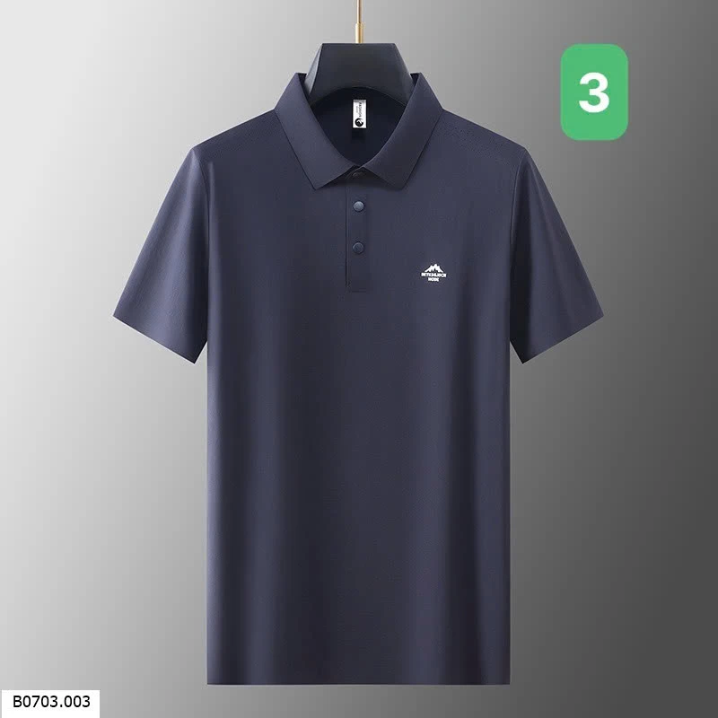 ÁO POLO NAM TRƠN MÀU LOGO NỔI  Sỉ 209k