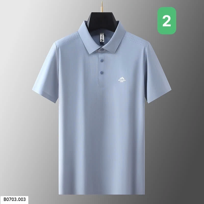 ÁO POLO NAM TRƠN MÀU LOGO NỔI  Sỉ 209k