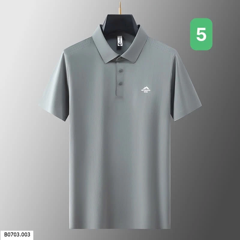 ÁO POLO NAM TRƠN MÀU LOGO NỔI  Sỉ 209k