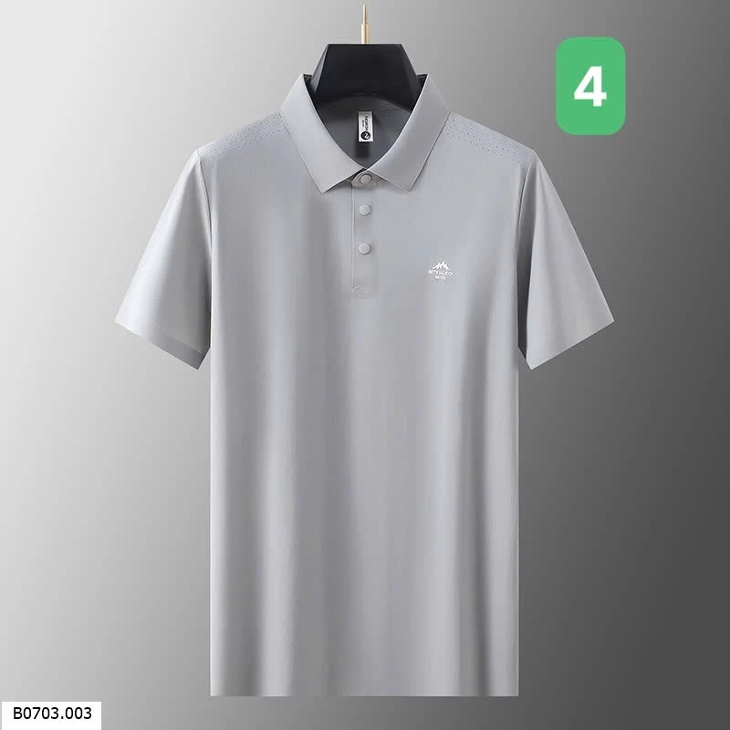 ÁO POLO NAM TRƠN MÀU LOGO NỔI  Sỉ 209k