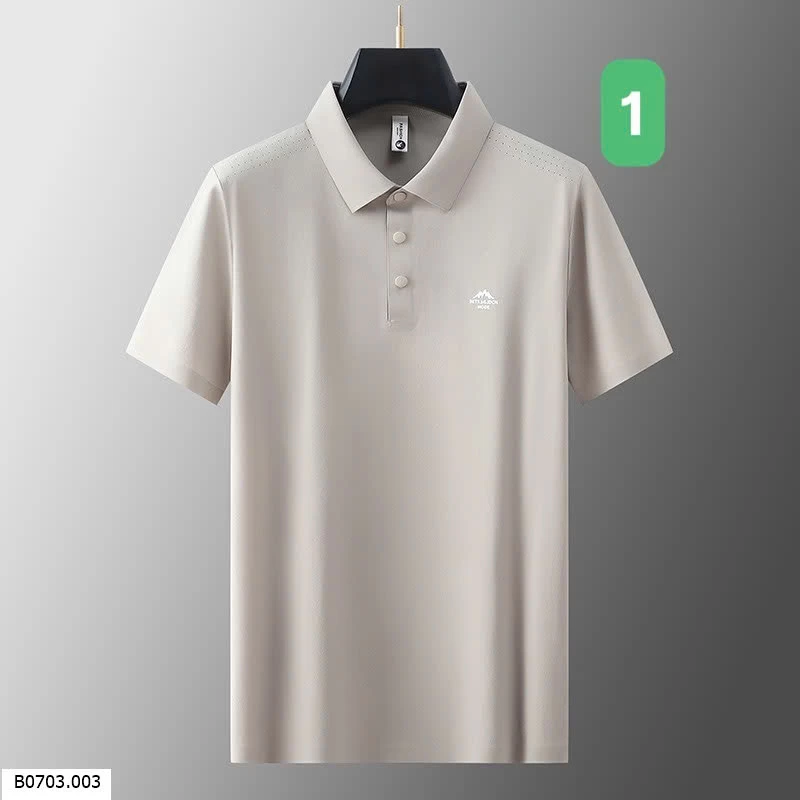 ÁO POLO NAM TRƠN MÀU LOGO NỔI  Sỉ 209k