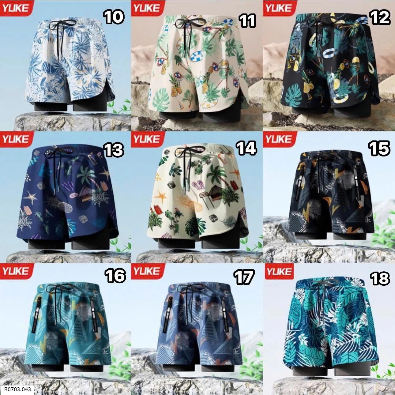 Quần bơi nam YUKE  Sỉ 75k 