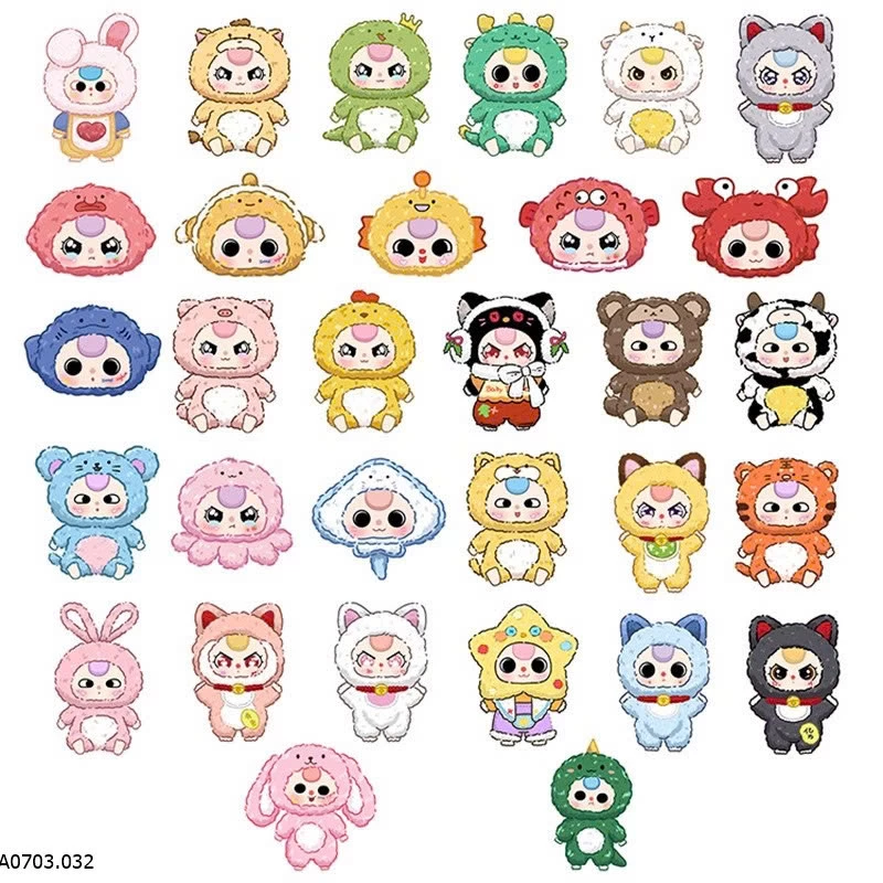  SET 120 HÌNH DÁN STICKER BABY THREE CHO BÉ Sỉ giá 35k/ set 120 hình