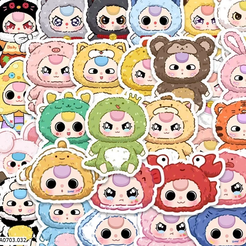  SET 120 HÌNH DÁN STICKER BABY THREE CHO BÉ Sỉ giá 35k/ set 120 hình