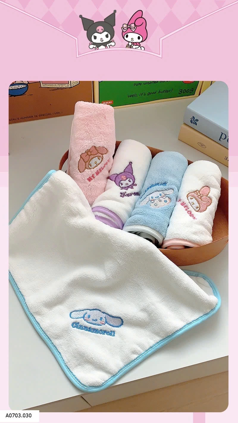 Set 5 khăn mặt #Kuromi cho bé hãng Sanrio cực xịn #50Kkk / Set