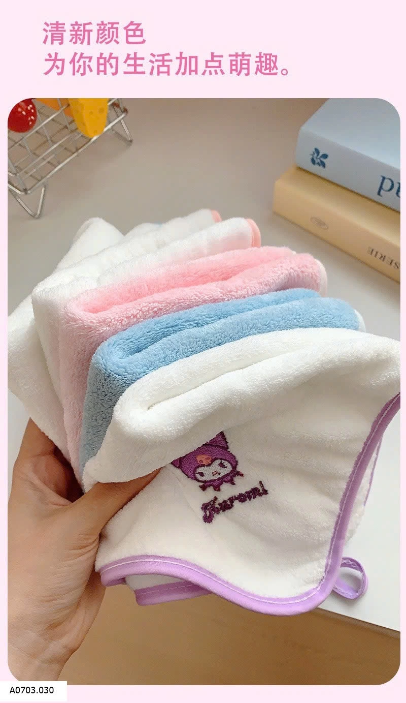 Set 5 khăn mặt #Kuromi cho bé hãng Sanrio cực xịn #50Kkk / Set
