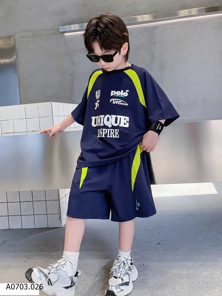 BỘ THỂ THAO BÉ TRAI SIZE ĐẠI SỈ 193K