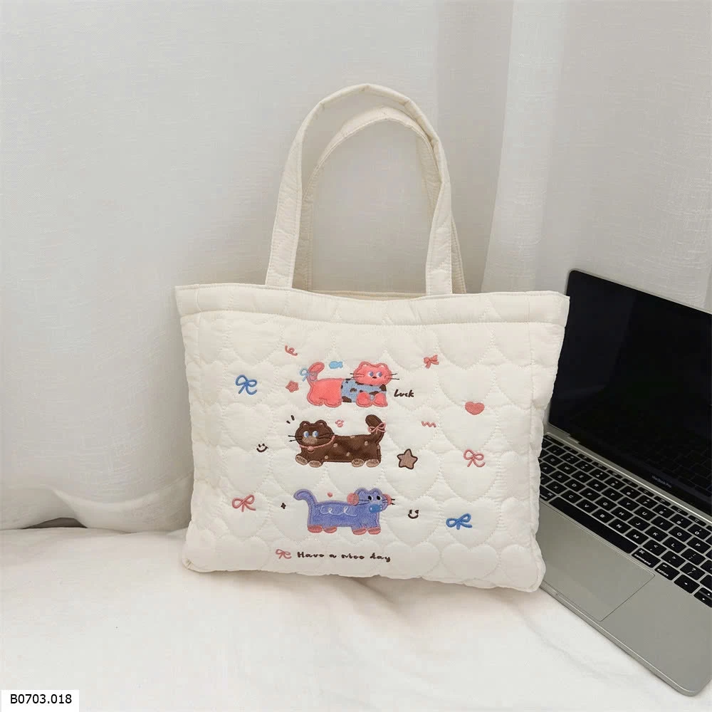 Túi Trần Bông Hình Cún, Mèo Sỉ 82k 