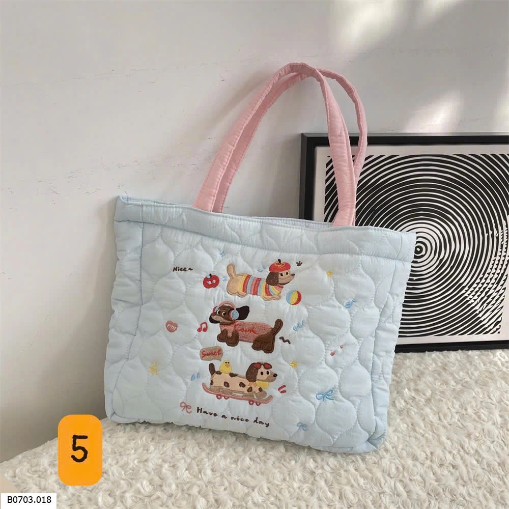 Túi Trần Bông Hình Cún, Mèo Sỉ 82k 