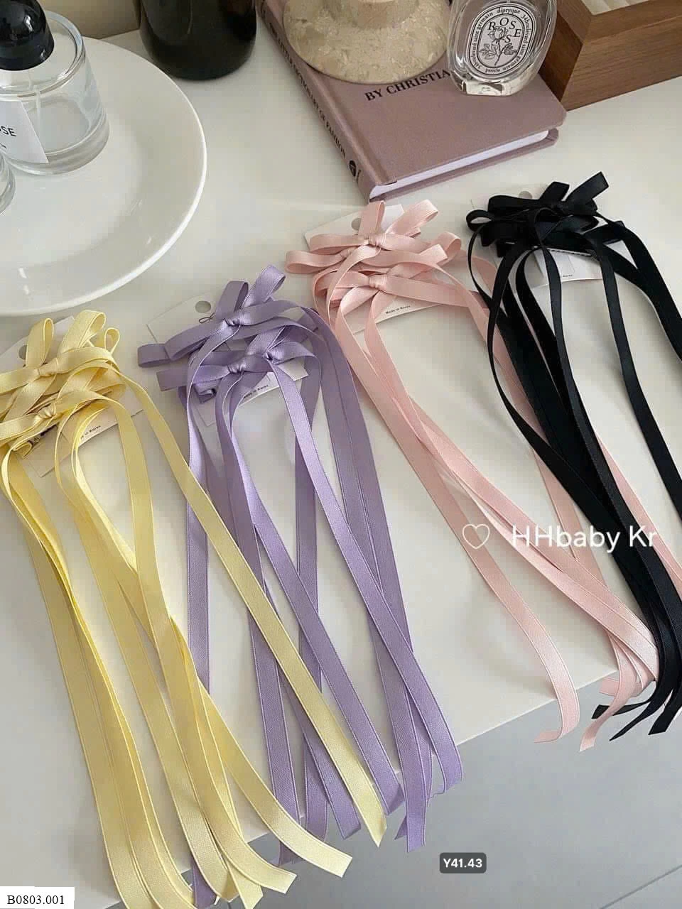 Kẹp nơ ruy băng  Sỉ  80k/ 1 sét 10 chiếc mix màu