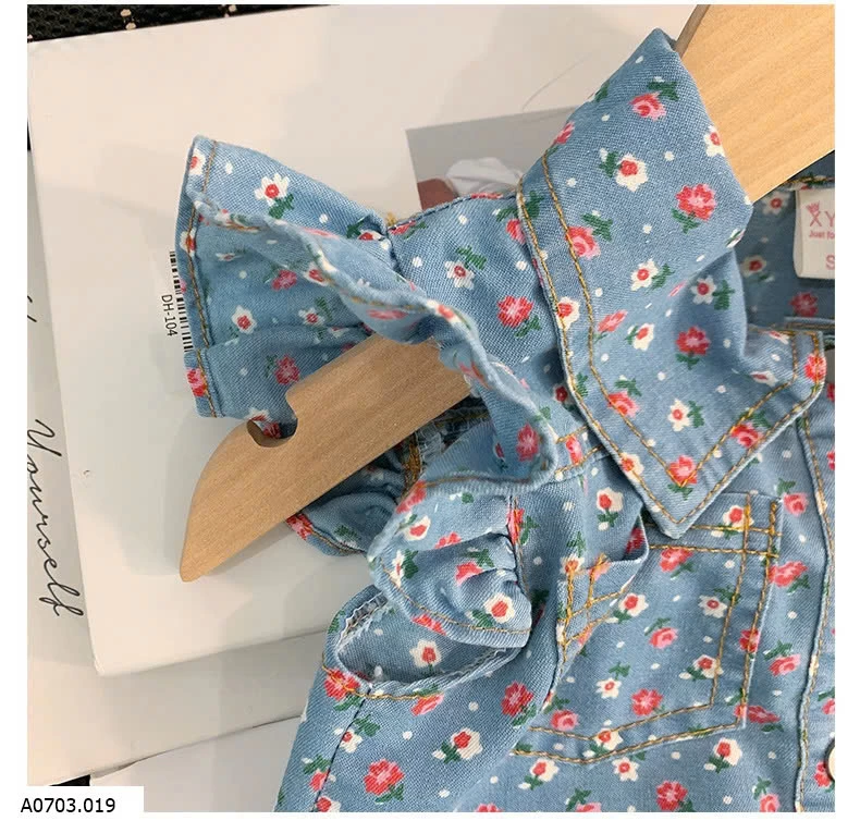 SET DENIM CÁNH TIÊN CỰC ĐẸP Sỉ giá 136k/1 set chất demi mềm k phải jean ạ 